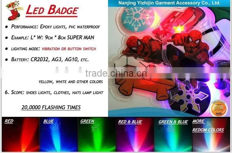High quality factory price popular led badge