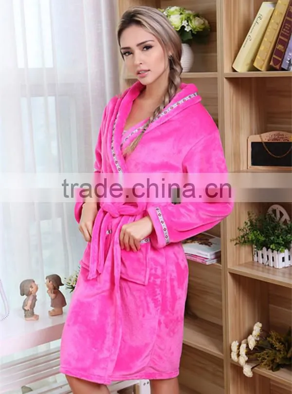 fashion sleepwear ,nightwear ,nightgown flannel robe