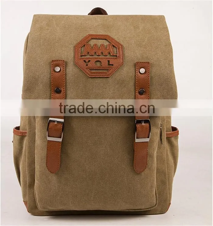 Men hasp big capacity teenage school bags boy canvas travel backpack bag