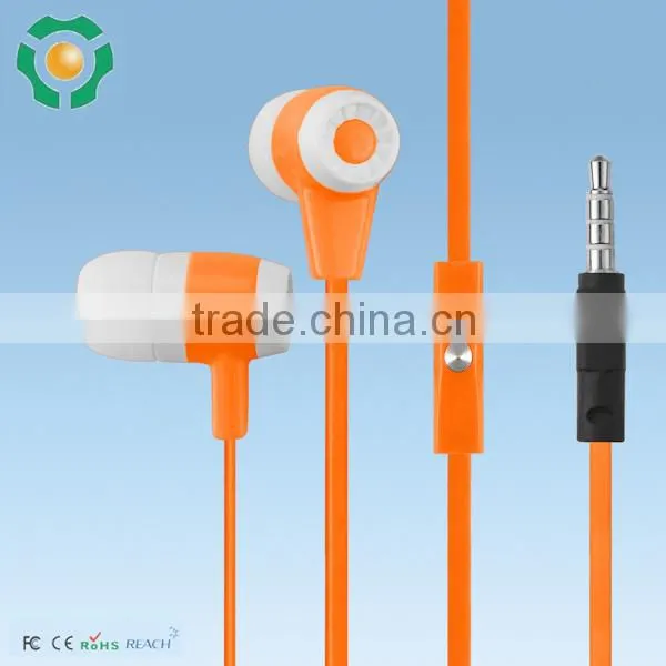 flat cable earphone manufacturer/supplier/exporter, stereo earbuds with mic for mobile phones
