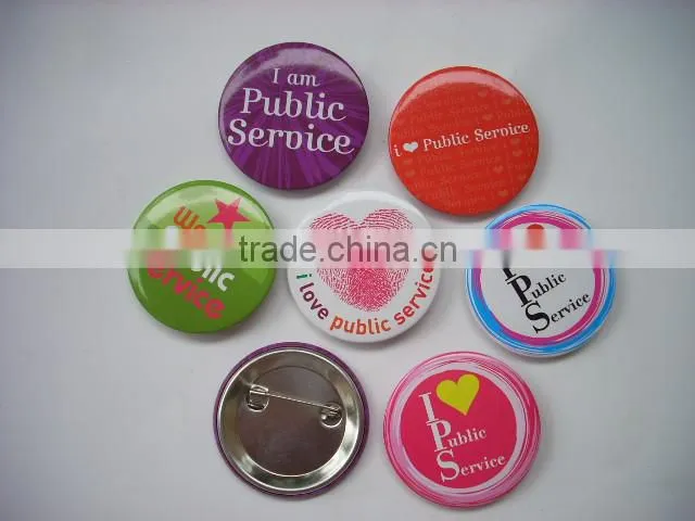 Coloured promotional gift tinplate badge for decoration
