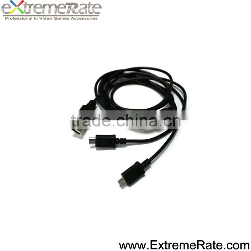 1.5M length 2 in 1 USB charging cable play cable lead for PS4 controller