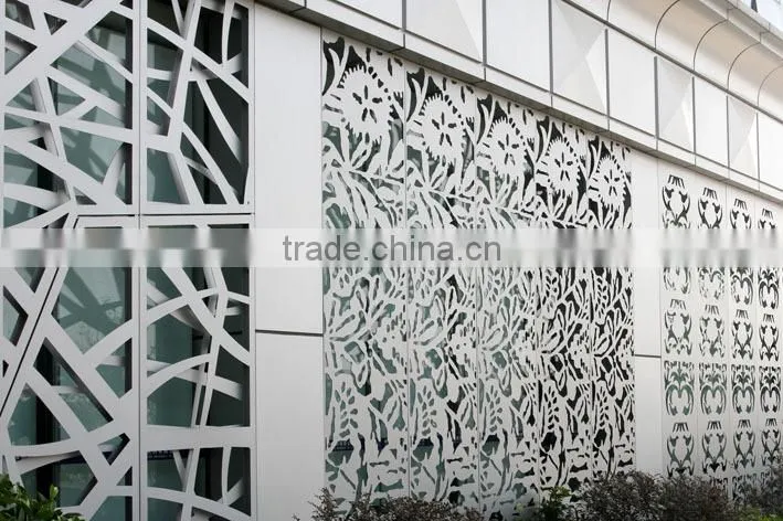 solid aluminum curtain wall for iron and rod building constructions