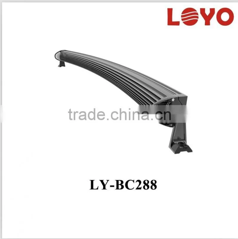 Newest design 50" 288w curved off road led light bar for truck, 4x4 offroad led light bar
