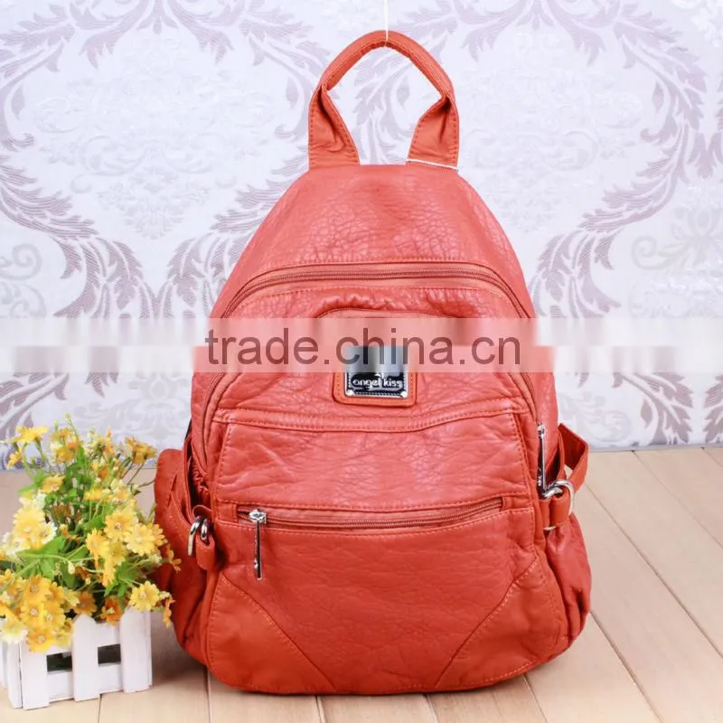 2014 Angel kiss washed pu backpack beautiful girl backpack china suppliers backpacks in stock