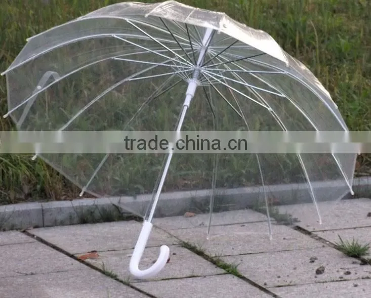 Fashion promotion High Quality Environmental 16 k pvc Plastic Umbrellas Transparen