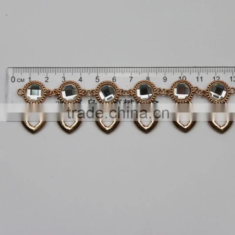 metal connector for garment ornament &metalic rhinestone necklace