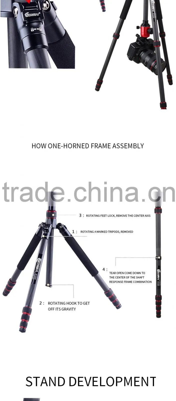 Heavy duty camera tripod professional tripod flexible tripod for digital camera dslr slr