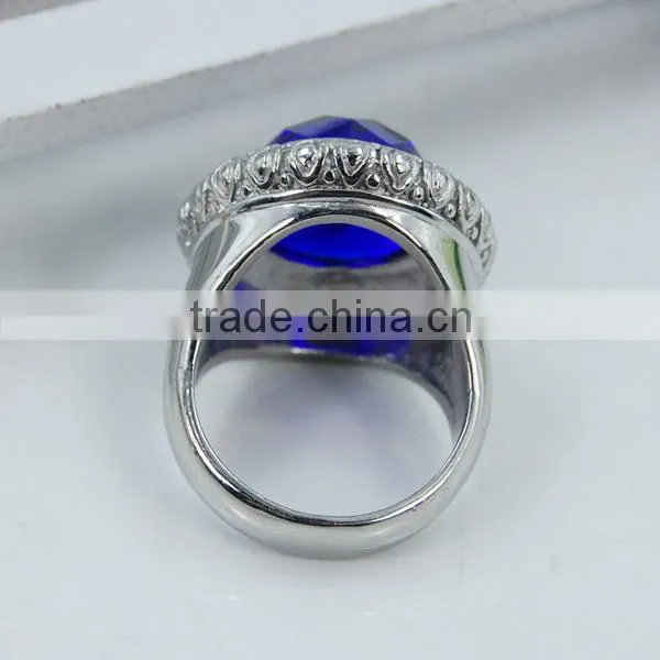Fashion custom finger ring with black stone