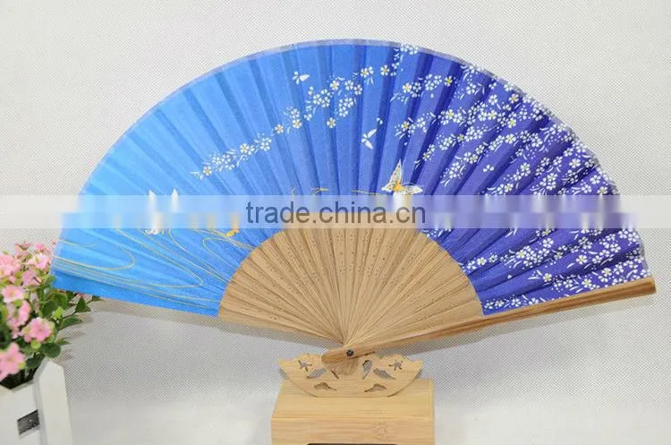 special gradual change folding silk fabrics dancing fan