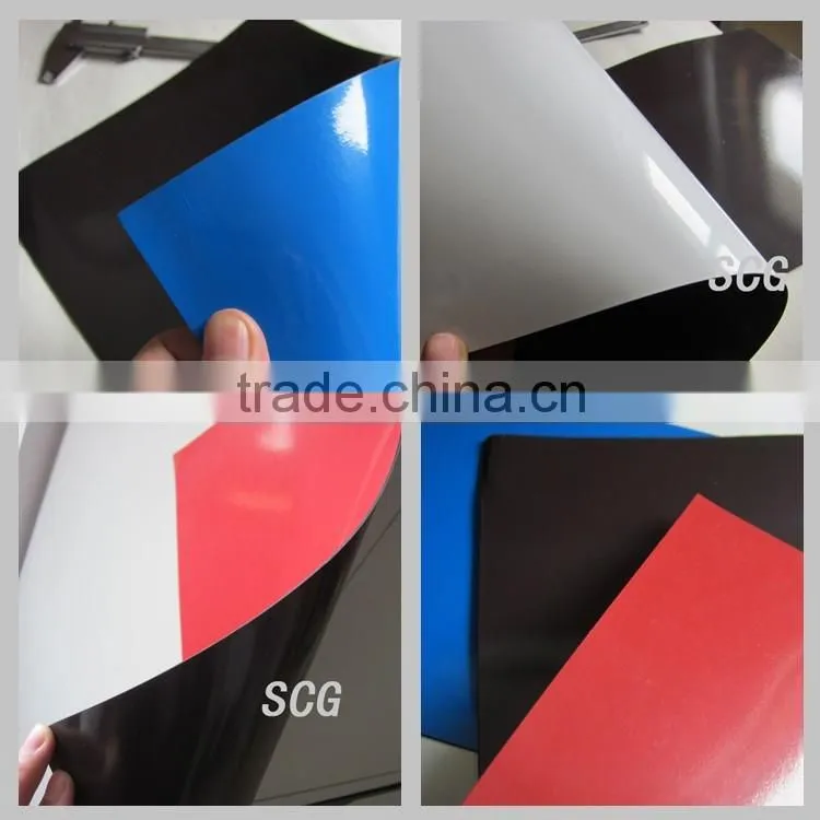 Rubber magnet with colorful PVC backing