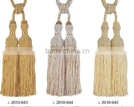 china supplier curtain polyester tassel manufacturer