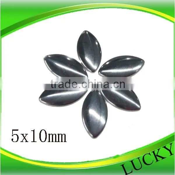 hot fix nailhead DROP shape 8X13mm grey color