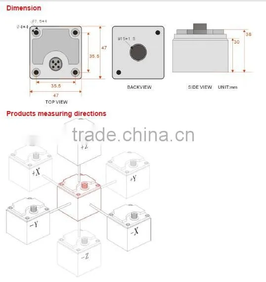 AKE392B Industrial MEMS Traiaxial Accelerometer Sensor With Digital Output Interface Optional ,User Can Set Address Code