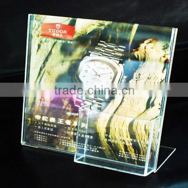 Acrylic advertising paper holder