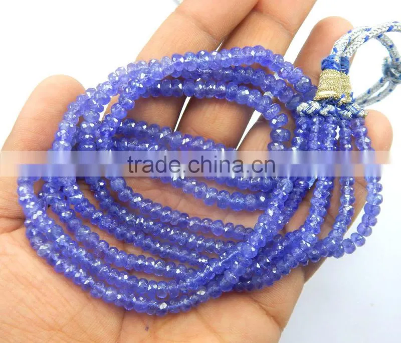 AAA quality natural Tanzanite Roundel faceted Beads, tz beads