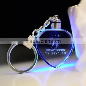 Customized Heart Shape Crystal KeyChain for Promotion Gift CKM015