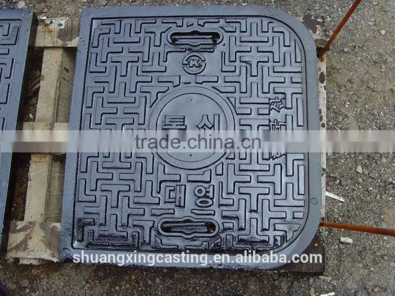 casting iron durable square nodular manhole covers top selling high quality OEM China factory foundry manhole covers