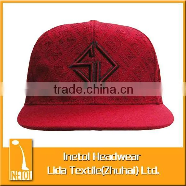 High quality logo embroidery flat custom hip hop caps