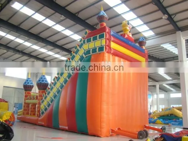 2016 popular outdoor inflatable slide bouncer small obstacle slide