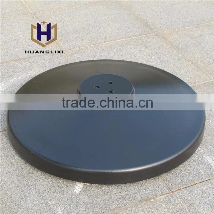 Cost effective composite table frame, composite plastic base, black table feet