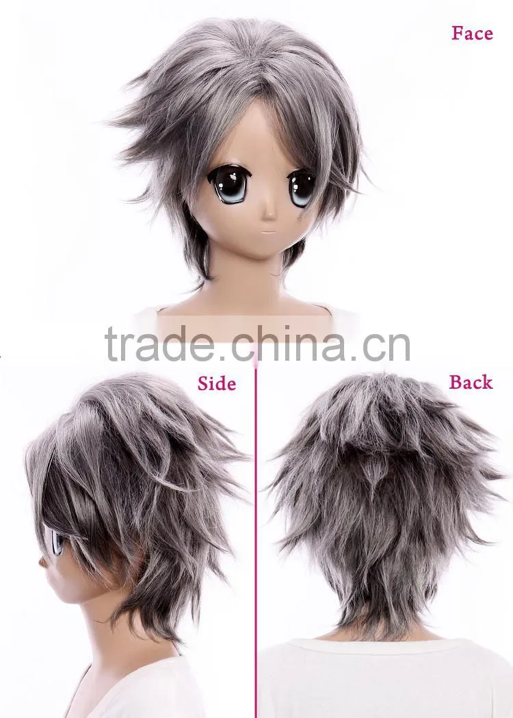 Excellent Factory synthetic heat resistant cheap cosplay wig starry sky Kazuki Shiranui jewish wig