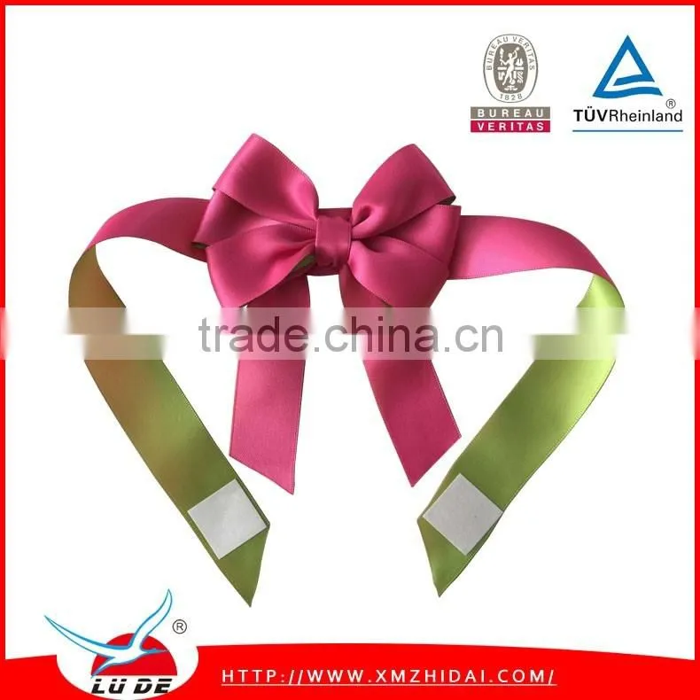 Custom Double side double color Satin Ribbon bow /satin Bow wholesale For Gift Packing