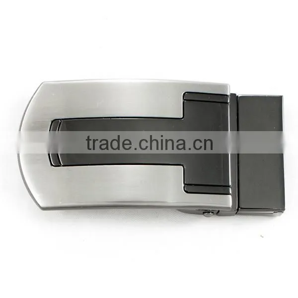 Alloy turning reversible men belt buckle