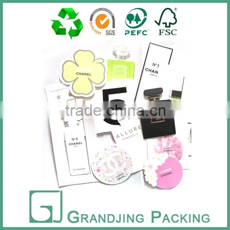 Custom logo printing perfume test paper/fragrance perfume test strips