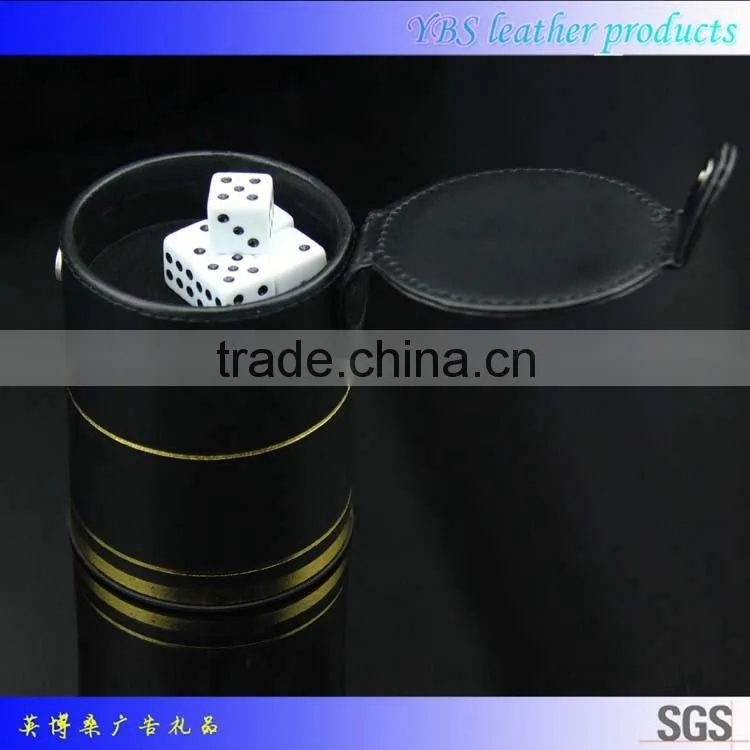 leather dice cup with lid personalized