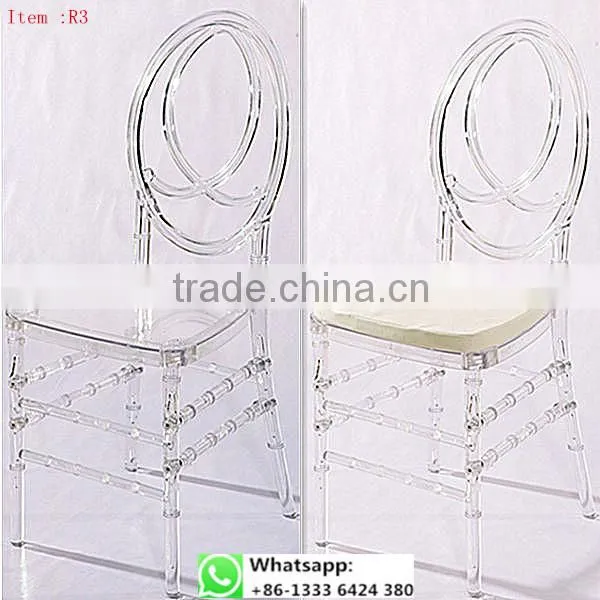 Quality factory supply transparent clear resin acrylic wedding chiavari chair for wedding item: R1#