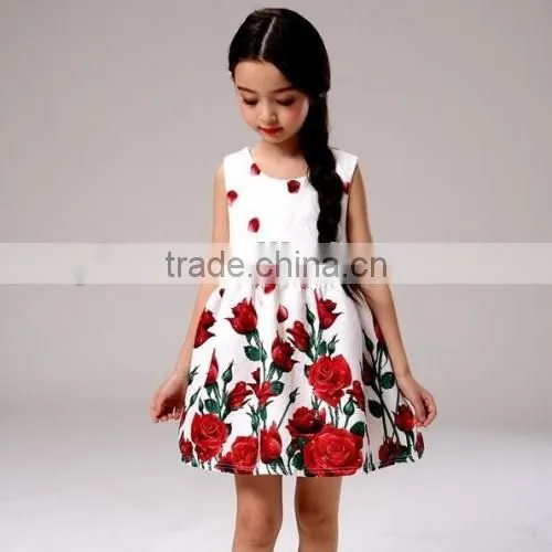 Europe stylish flower Princess baby dress child summer cheap selling 2016 new design fashion baby dress