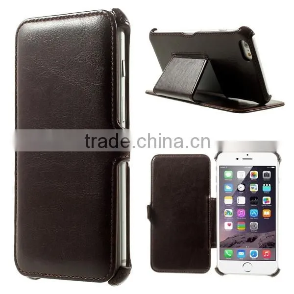 newest arrivals Genuine Real Leather Flip Wallet Case Cover For Apple iPhone 6