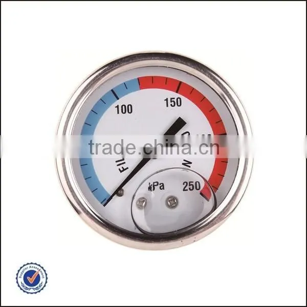 Pressure Gauge Back Mounted With Oil
