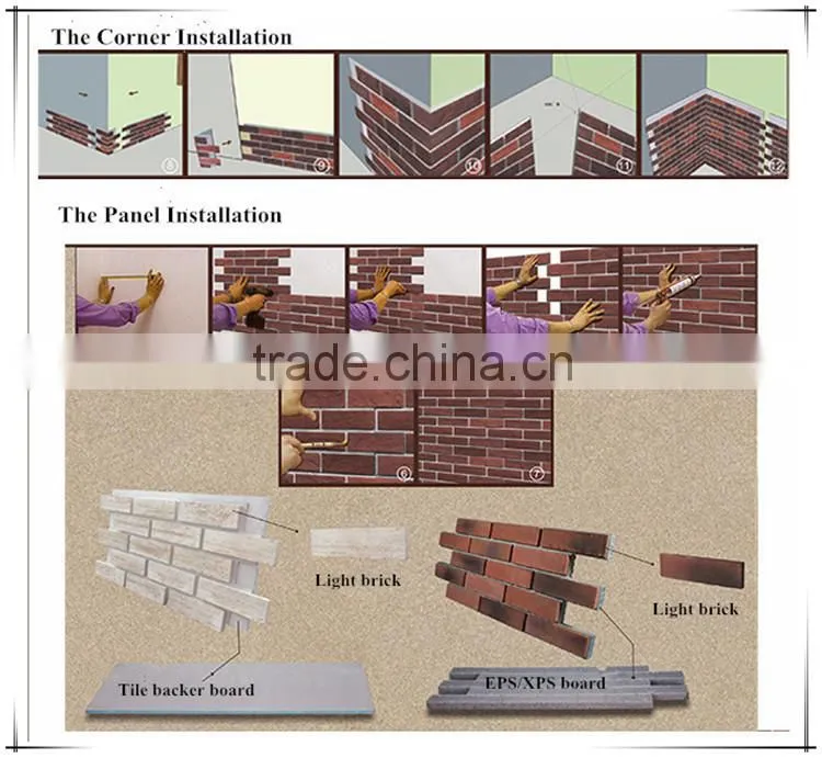 Extruded polystyrene brick wall panel