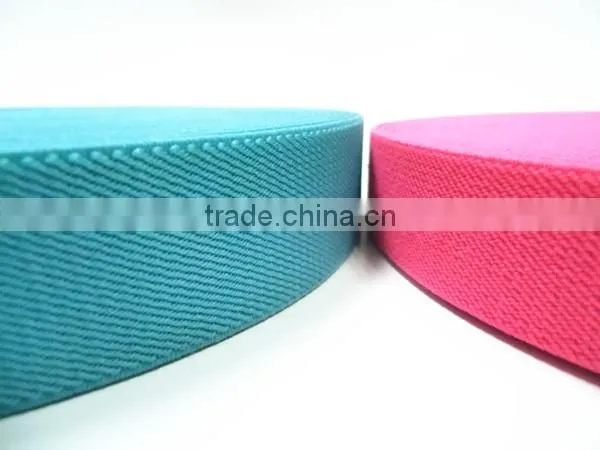 2015 New Common Elastic Webbing, Twill Elastic Band 10-80mm Wide FT-WB618