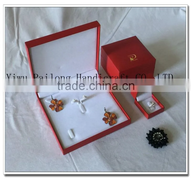 High quality packaging factory foil logo jewlery box for wedding with sleeve