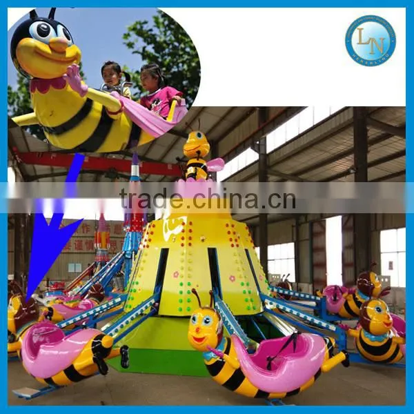 Theme park amusemetnt kids animated games rotary bee ride