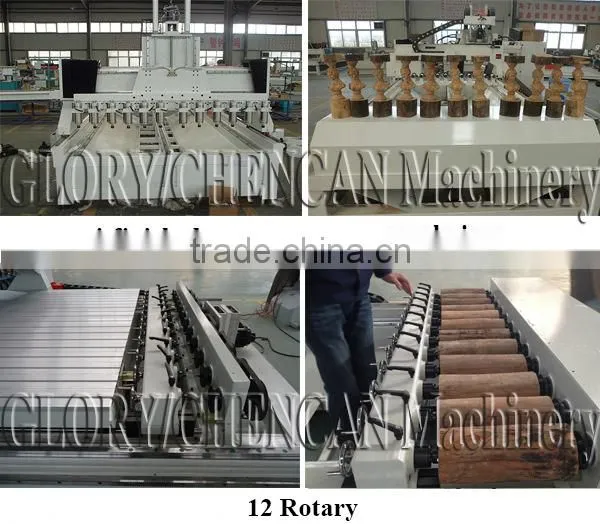 CHENCAN CNC 12 Heads Wood Cylinder Engraving Router Machine