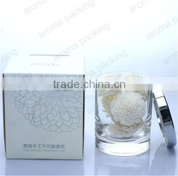 wholesale recycled paper flat candle packing box with customer logo printed