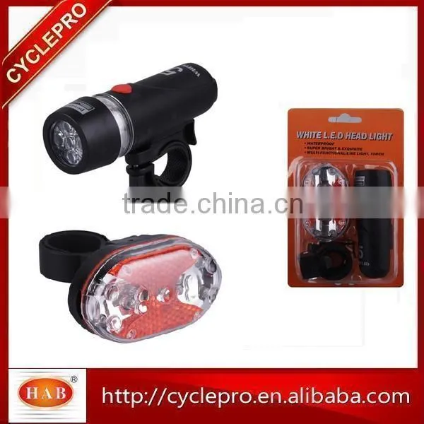 New Black Bicycle 5 LED Front Bike Light Head Light Headlight Torch Lamp Power Beam