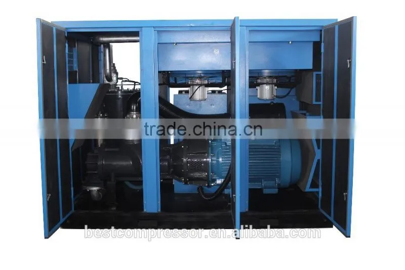Low noise 10 bar and high efficiency screw air compressor