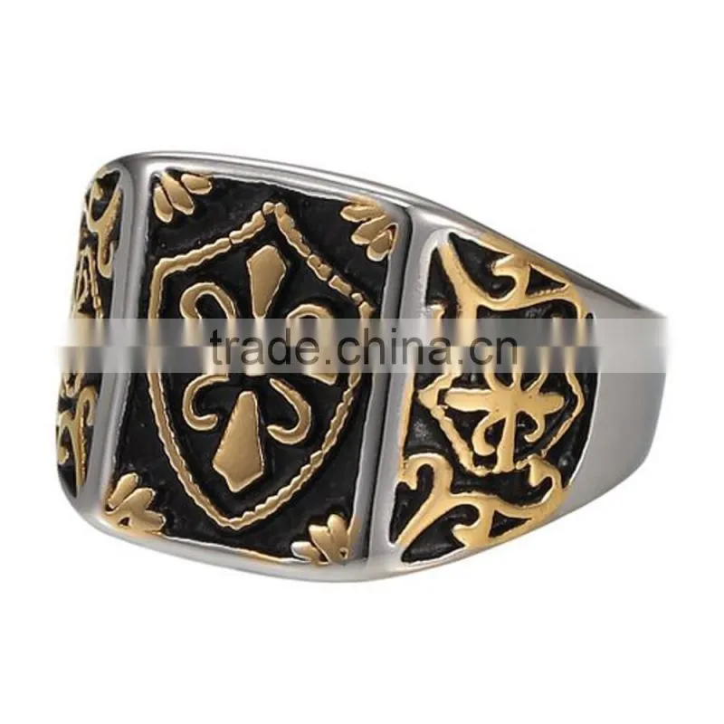 Jingli Jewelry stainless steel cast cuban curb link mens rings (HF-010)
