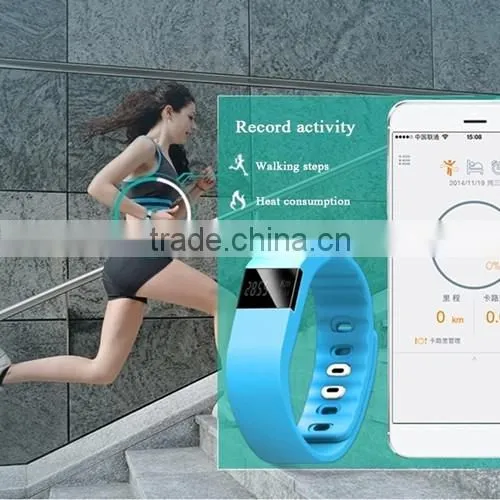 2016 Fitness Activity Tracker Bluetooth 4.0 smart watch Sport Bracelet Smart Band Wristband Pedometer For IOS Android TW64