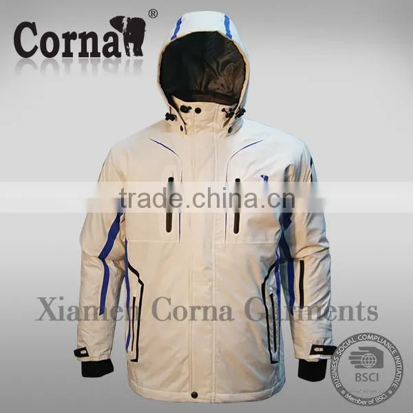 Breathable 100% polyester warm keeping custom double zipper jacket with low price