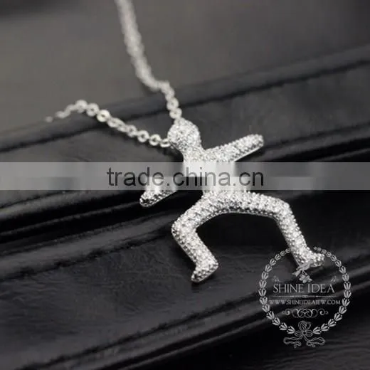 925 sterling silver running modeling creative pendant necklace fashion women necklace jewelry 6360465