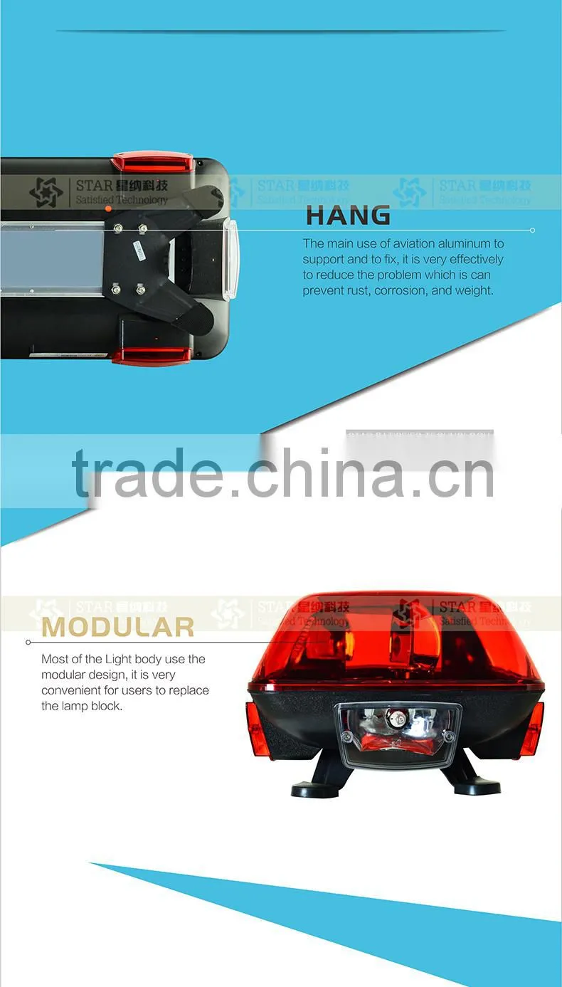 12V led Halogen rotating warning light bar TBD-3000D