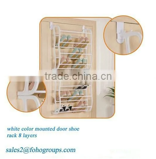 8 layer behind door plastic storage hanging shoe organizer