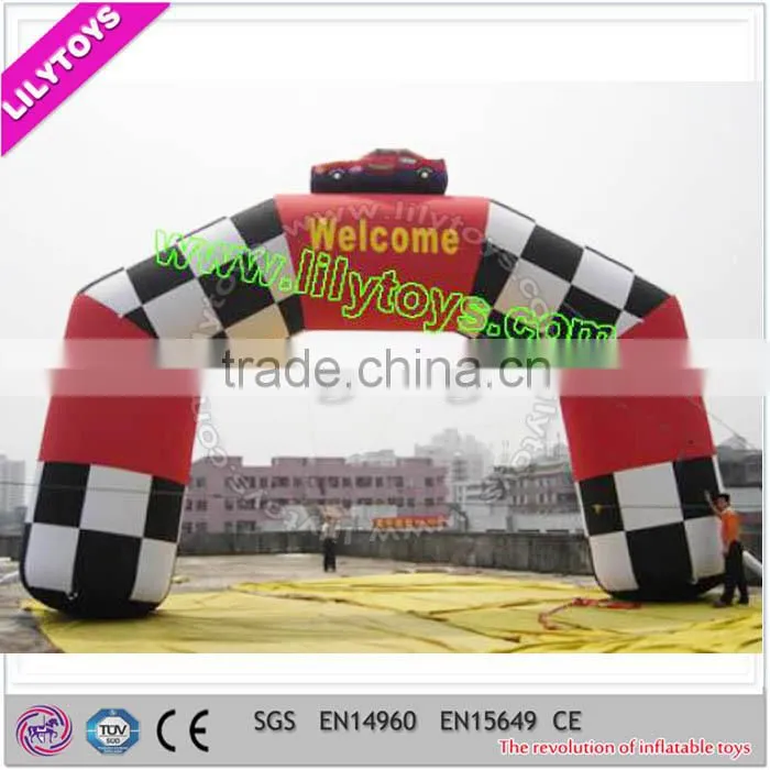 Hot selling football inflatable arch door/ Car inflatable arch door for advertising use from Lilytoys