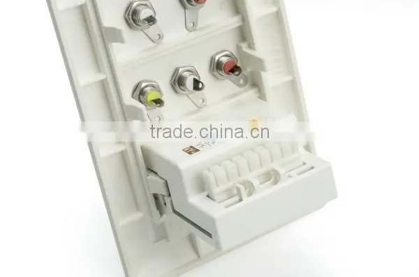 Multiple A/V Modules Outlets Gang Frame